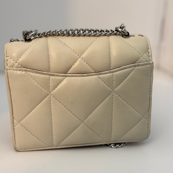 Coach Mini Klare Quilted Crossbody Bag Chalk Leather Silver Chain - Picture 3 of 8